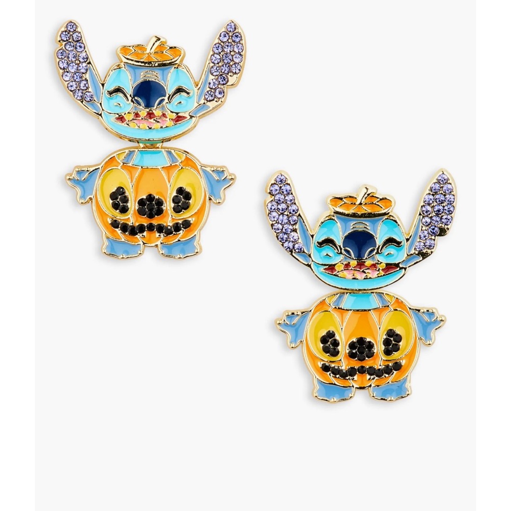 Disney X Baublebar Halloween Stitch in Pumpkin Costume Dangle Earrings